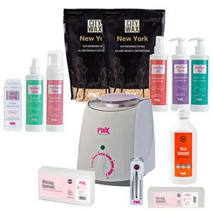 FACE &amp; BODY Waxing Set met New York City Wax &amp; 800 ml verwarmer
